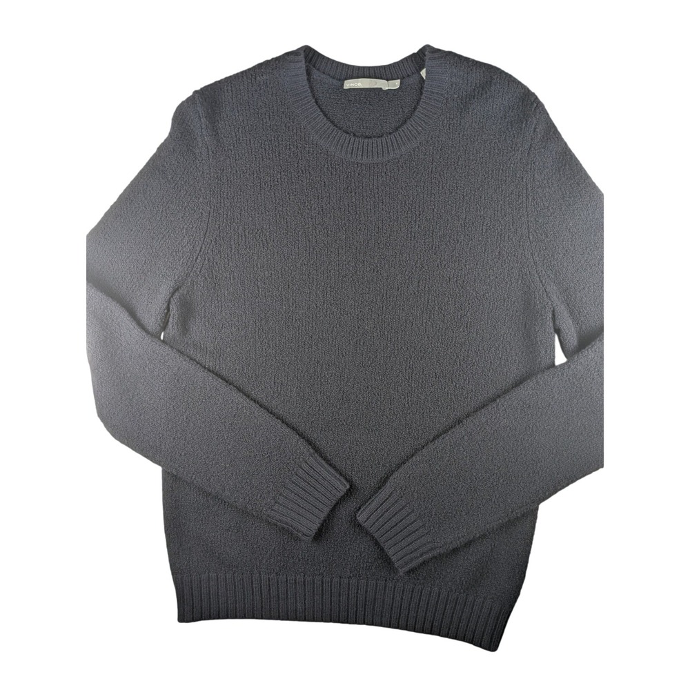 Vince Mens Textured Knit Crew‎ Neck Sweater Wool Blend Pullover